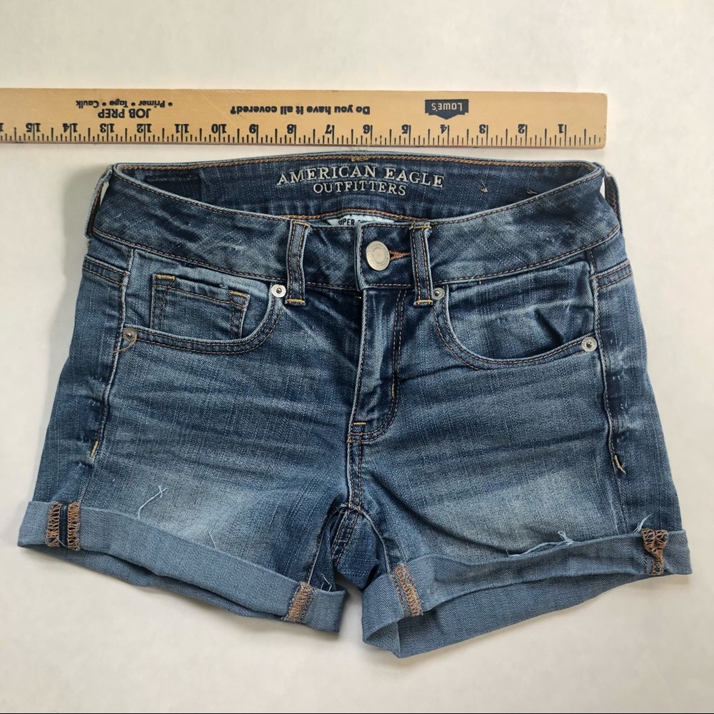 AEO midi denim short